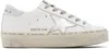 Golden Goose Hi Star Sneakers In White/platinum Leather And Suede In 80185 White/silver