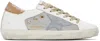 Golden Goose White & Silver Super-star Sneakers In 11498 White/light Bl