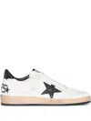 Golden Goose Women's Ball Star Sneakers In White Nappa Leather With Black Leather Star And Heel Tab In White
