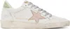 Golden Goose White Ball Star Sneakers In 12164 White/moonligh