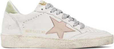Golden Goose White Ball Star Sneakers In 12164 White/moonligh