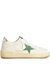 Golden Goose 'ballstar 2' White Low Top Sneakers With Star Patch On The Side And Laminated Heel In White