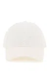 Golden Goose Star Cotton Baseball Hat In Cream