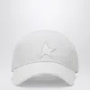 Golden Goose White Baseball Cap With Star Women In White