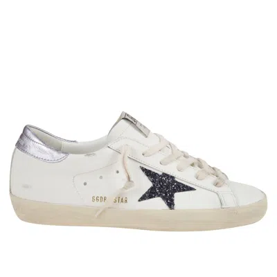 Golden Goose White, Black And Lilac Leather Sneakers In Multi