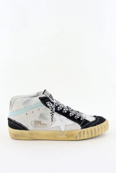 Golden Goose White Black Aquamarine Ice Midstar Sneaker For Women