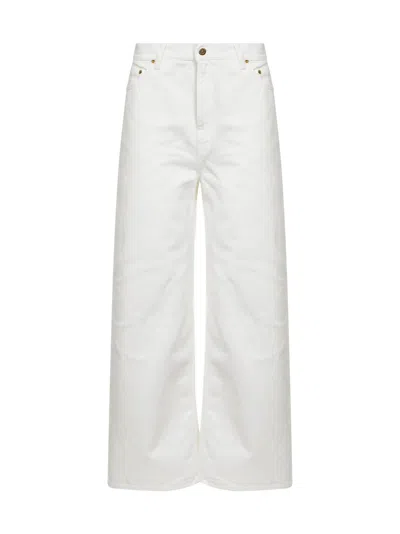 Golden Goose Women White Bull Denim Golden Boyfriend Jeans