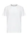Golden Goose White Cotton Cabochon Crystal Embellished T-shirt In White