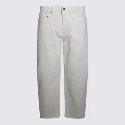 Golden Goose White Cotton Denim Jeans In Neutral