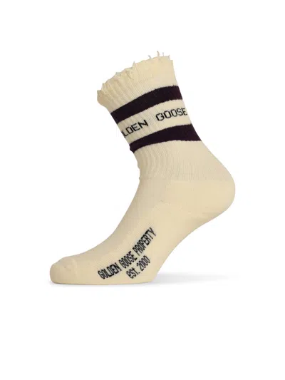 Golden Goose White Cotton Socks