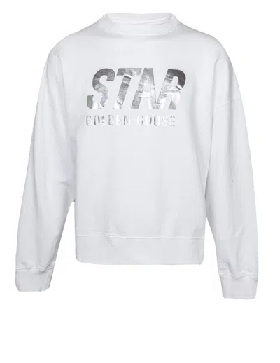 Golden Goose White Cotton Sweatshirt