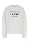 Golden Goose White Cotton Sweatshirt In Opticwhite