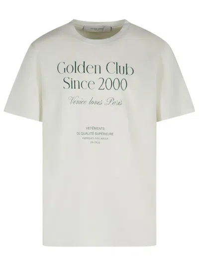 GOLDEN GOOSE GOLDEN GOOSE WHITE COTTON T-SHIRT