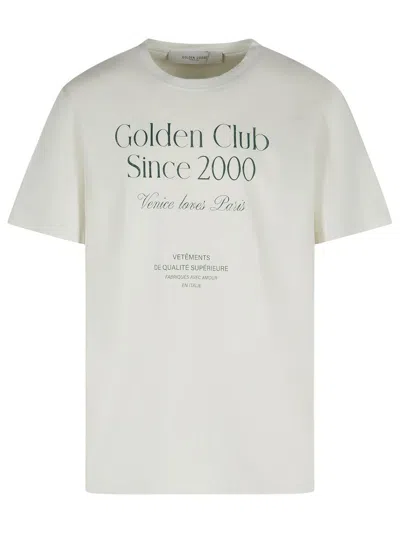 GOLDEN GOOSE GOLDEN GOOSE WHITE COTTON T-SHIRT