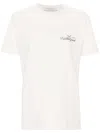 Golden Goose Cotton T-shirt With Cursive Logo Printed On The Front. In White