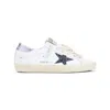 Golden Goose White Black And Lilac Leather Super Star Sneakers In White
