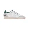 Golden Goose White Cow Leather Vamp Sneakers With Unique Used And Dirty Effect
