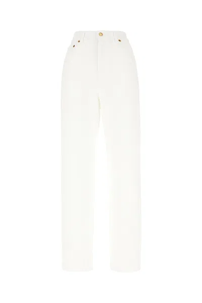 Golden Goose White Denim Jeans In Offwhite