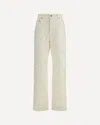 Golden Goose Women White Denim Pearl And Crystal Embroidered Pants In Neutral