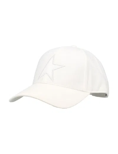 Golden Goose White Embroidered Star Baseball Cap