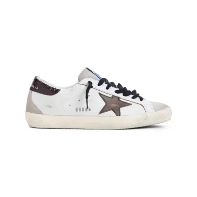 Golden Goose White Goat Leather Superstar Sneakers
