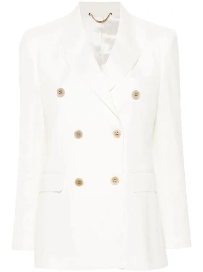 GOLDEN GOOSE WHITE GOLDEN GOOSE DOUBLE-BREASTED JACKET
