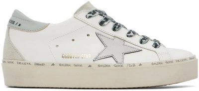 Golden Goose White Hi Star Sneakers In 82534 White/gray
