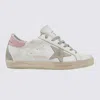GOLDEN GOOSE GOLDEN GOOSE WHITE ICE AND PINK LEATHER SUPER-STAR SNEAKERS