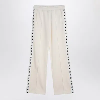 Golden Goose White Jogging Trousers With Stars