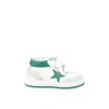 Golden Goose White June Sneakers For Kids With Star In White