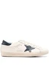 Golden Goose White Lace Up Leather Sneakers In White