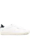 Golden Goose 'matchstar' White Low Top Sneakers With Logo Patch On The Tongue And Contrasting Heel With Logo In White