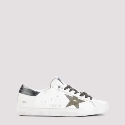 GOLDEN GOOSE WHITE LACE UP SNEAKERS