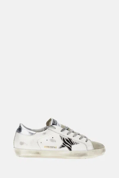 GOLDEN GOOSE WHITE LACE UP SNEAKERS