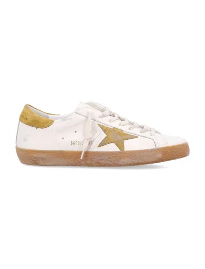 GOLDEN GOOSE WHITE LACE UP SNEAKERS