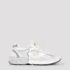 Golden Goose White Low-top Sneakers With Suede Inserts And Side Star In Leather Man In White