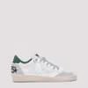 Golden Goose White Cow Leather Vamp Sneakers With Unique Used And Dirty Effect In White