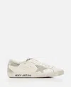 Golden Goose Super-star Nappa Upper Nabuk Star Suede Tongue Heel And Spur In White