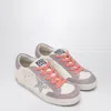 Golden Goose White Leather And Lilac Suede Super-star Sneakers