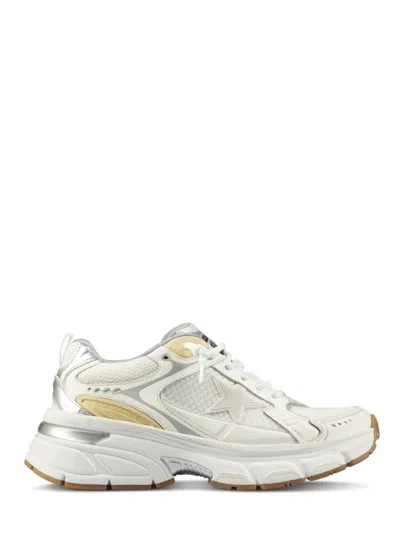 Golden Goose White Leather And Suede Sneakers