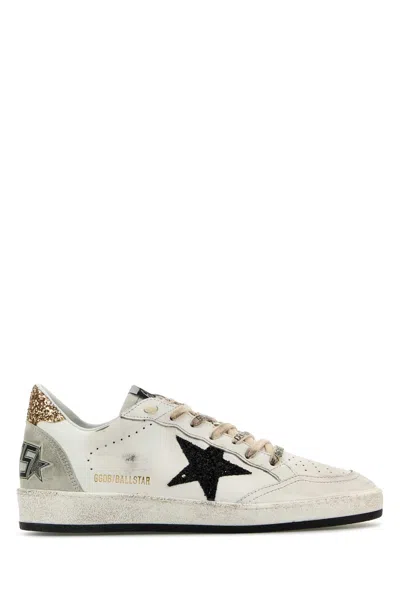 Golden Goose White Leather Ball Star Sneakers