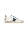 Golden Goose Distressed Low-top Sneakers With Star Detail And Vintage Aesthetic In White