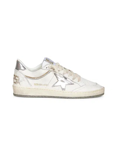 Golden Goose White Leather Ball Star Sneakers
