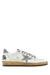 Golden Goose White Leather Ball Star Sneakers In Silver