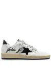 GOLDEN GOOSE GOLDEN GOOSE WHITE LEATHER CROCODILE-EFFECT SNEAKERS