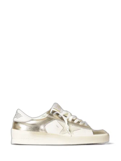 Golden Goose White Leather Flat Shoes