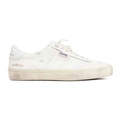 Golden Goose White Leather Low Top Sneakers For Men
