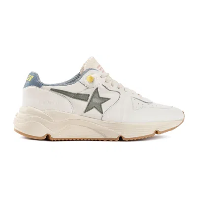 GOLDEN GOOSE WHITE LEATHER LOW TRAINER FOR MEN: LACE-UP, VINTAGE-INSPIRED, RUBBER SOLE