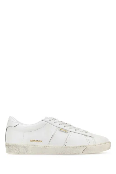 GOLDEN GOOSE GOLDEN GOOSE WHITE LEATHER MATCHSTAR SNEAKERS