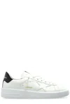 Golden Goose Mens Silver Com Pure Star Bio Logo-print Faux-leather Low-top Trainers